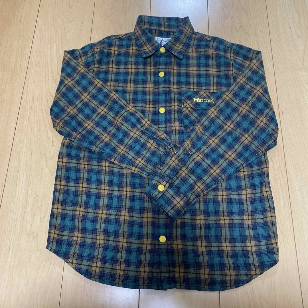 MARMOT(マーモット)のマーモット  チェックシャツ キッズ/ベビー/マタニティのキッズ服男の子用(90cm~)(Tシャツ/カットソー)の商品写真