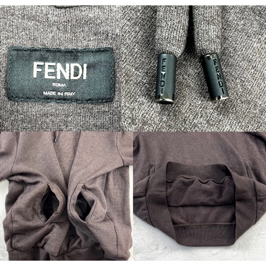 FENDI(フェンディ)の超希少✨即完売　フェンディ　袖ロゴ入りパーカー ズッカ FF入手困難　50 メンズのトップス(パーカー)の商品写真