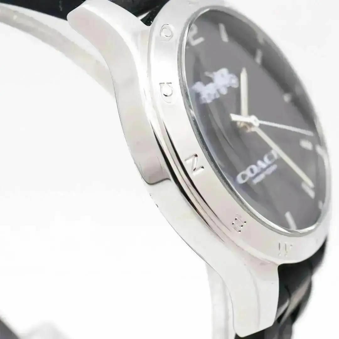 COACH(コーチ)の《美品》COACH 腕時計 ブラック ロゴベゼル シリコンベルト シルバー レディースのファッション小物(腕時計)の商品写真