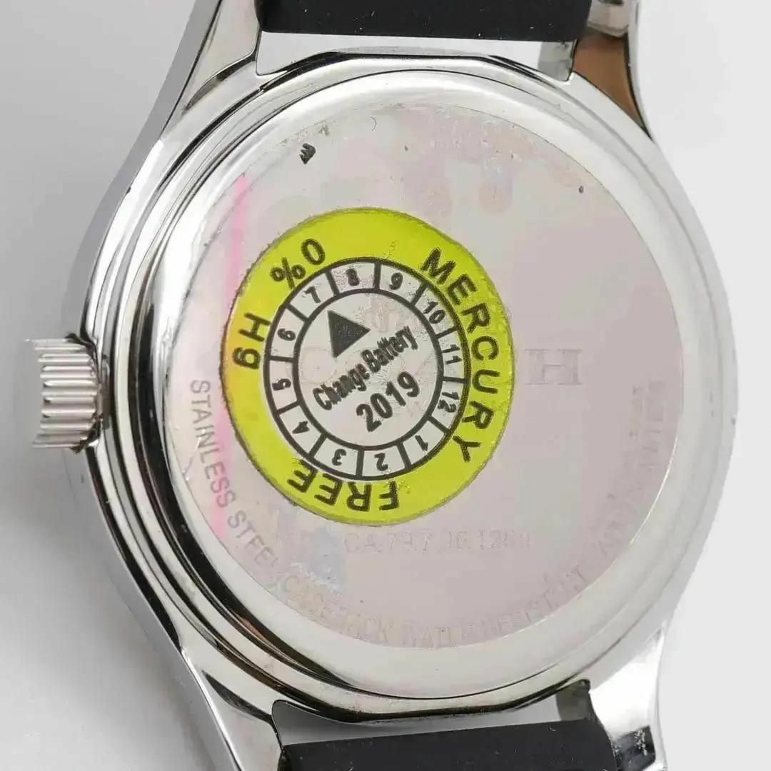 COACH(コーチ)の《美品》COACH 腕時計 ブラック ロゴベゼル シリコンベルト シルバー レディースのファッション小物(腕時計)の商品写真
