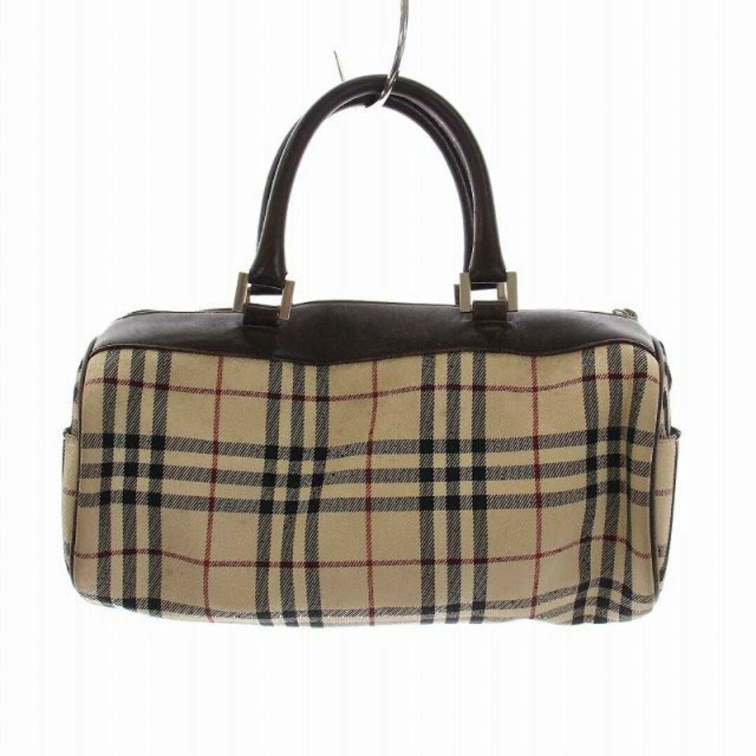 BURBERRY(バーバリー)のバーバリー BURBERRY ハンドバッグ 円筒型 ノバチェック ベージュ 茶 レディースのバッグ(ハンドバッグ)の商品写真