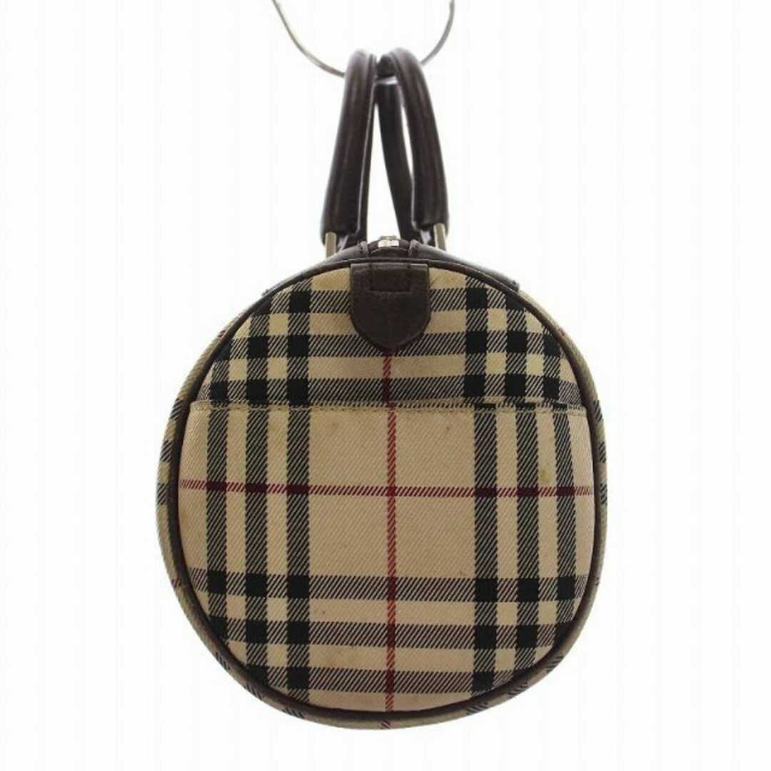 BURBERRY(バーバリー)のバーバリー BURBERRY ハンドバッグ 円筒型 ノバチェック ベージュ 茶 レディースのバッグ(ハンドバッグ)の商品写真