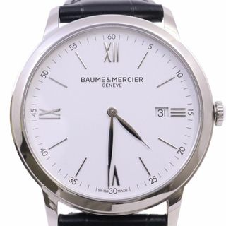 ボームエメルシエ(BAUME&MERCIER)のボーム＆メルシエ クラシマ 42mmケース クォーツ メンズ 腕時計 白文字盤 純正革ベルト M0A10414(腕時計(アナログ))