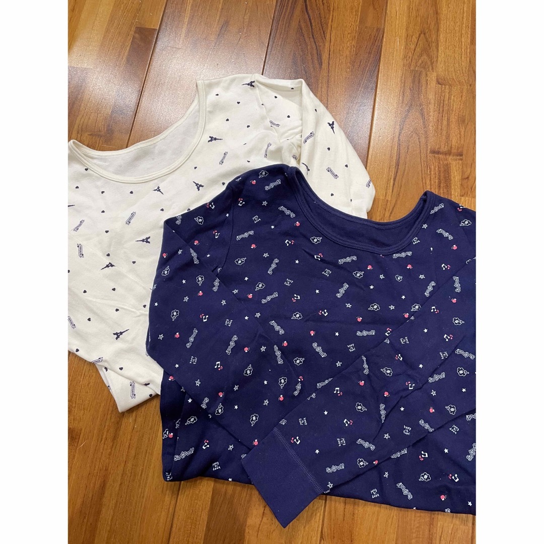 長袖 肌着 2点セット キッズ/ベビー/マタニティのキッズ服女の子用(90cm~)(下着)の商品写真