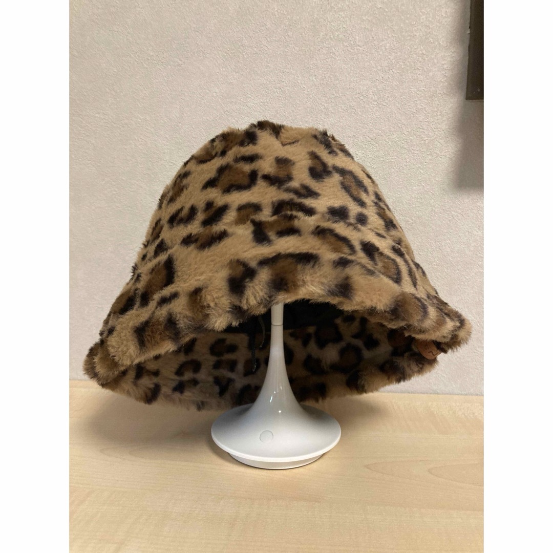 レオパ柄 バケットハット♫ ふわふわ もふもふ 秋冬物人気のフェイクファー！ レディースの帽子(ハット)の商品写真