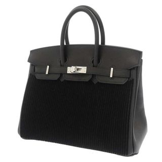 エルメス(Hermes)のエルメス バーキン25 コートアコート ブラック/シルバー金具 スイフト/タフタージュ U刻印 HERMES Birkin ハンドバッグ(ハンドバッグ)