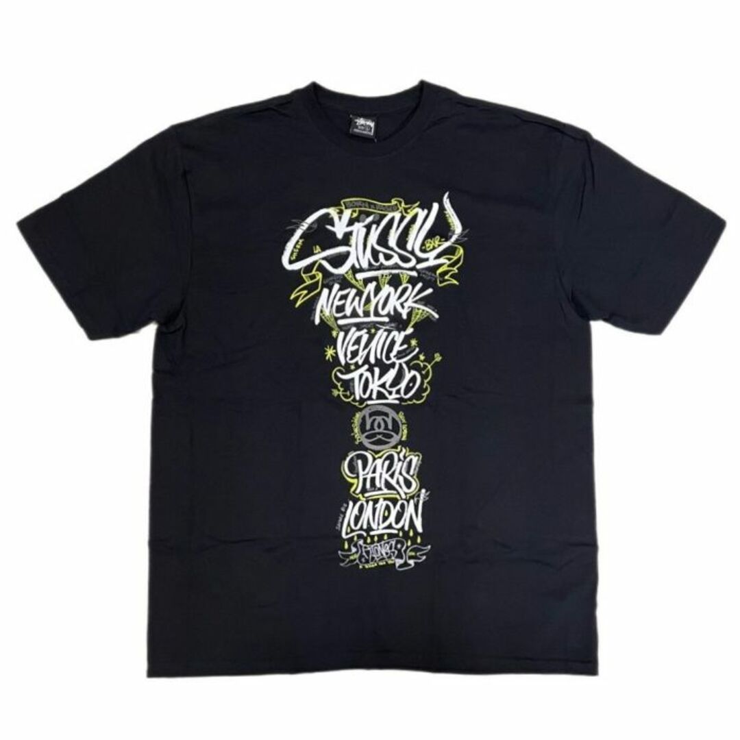 状態新品未使用国内正規品2023 Stussy × BORN X RASED Handstyles Tee 黒 L