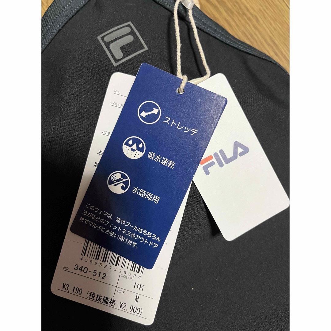 FILA(フィラ)の新品　FILA／フィラ　水陸両用　タンクトップ  スポーツブラ　ブラック　M スポーツ/アウトドアのトレーニング/エクササイズ(ヨガ)の商品写真