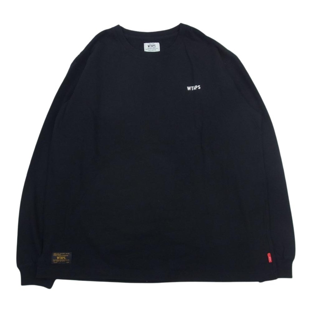 WTAPS ダブルタップス カットソー 171ATDT-CSM07 DESIGN LS HERALDRY/TEE.COTTON.LOOPWHEEL 長袖 Tシャツ ブラック系 M約575cm裄丈