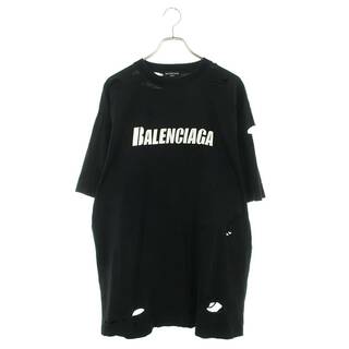 バレンシアガ(Balenciaga)のバレンシアガ  651795 TKVB8 デストロイ加工ロゴプリントTシャツ メンズ XXS(Tシャツ/カットソー(半袖/袖なし))