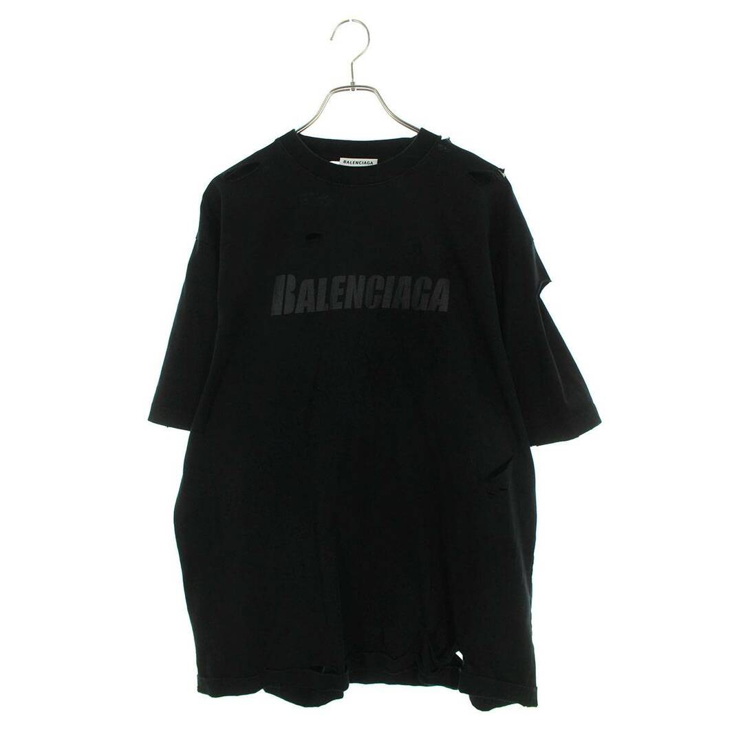 バレンシアガ 21SS ロゴ ダメージ加工 半袖Ｔシャツ XXS オーバーサイズ