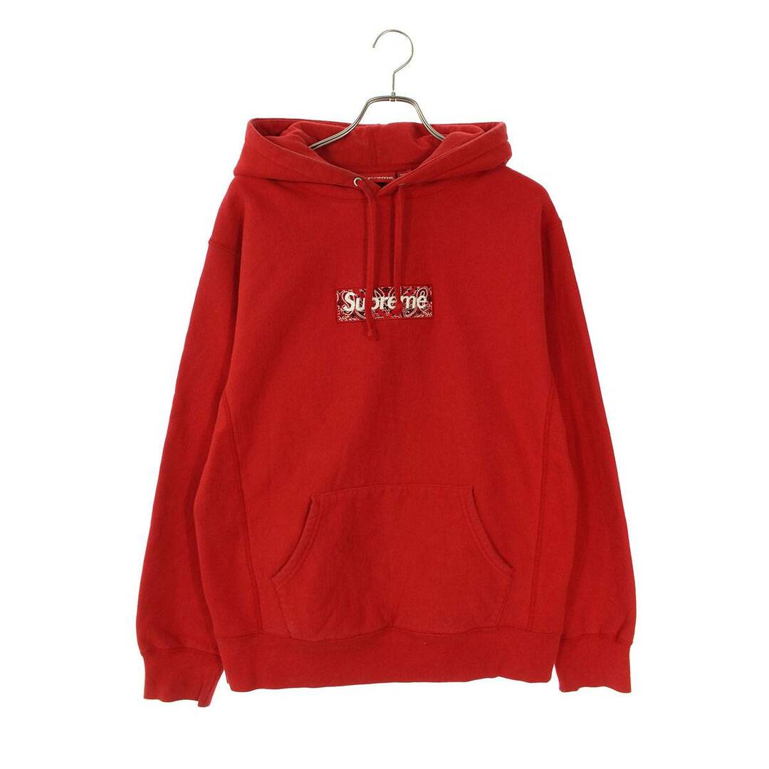 シュプリーム  19AW  Bandana Box Logo Hooded Sweatshirt バンダナボックスロゴプルオーバーパーカー メンズ L