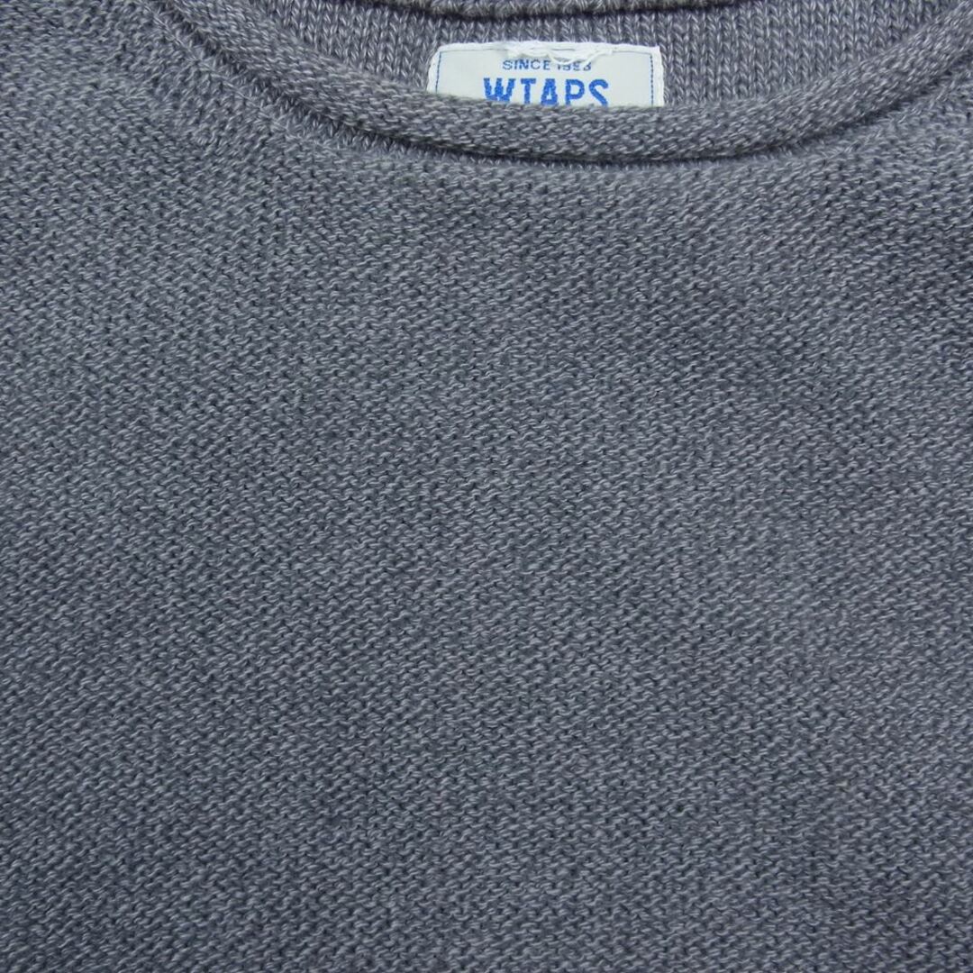 W)taps(ダブルタップス)のWTAPS ダブルタップス ニット 141MADT-KNM01 AVANT SWEATER アバント コットン ニット セーター チャコール系 S【中古】 メンズのトップス(ニット/セーター)の商品写真