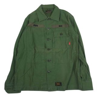 ダブルタップス(W)taps)のWTAPS ダブルタップス 長袖シャツ 171LTDT-SHM02 HBT L/S SHIRTS ミリタリー シャツ  グリーン系 2【中古】(シャツ)