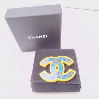 シャネル(CHANEL)の美品 CHANEL シャネル 18C ココブローチ ライトストーン 兼用 AY4729W1 (ブローチ/コサージュ)