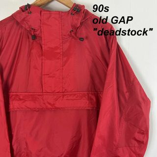 ギャップ(GAP)の【デッドストック】old GAP レッド ナイロン アノラック ジャケット(ナイロンジャケット)