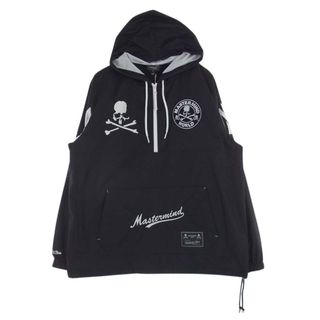 マスターマインドジャパン(mastermind JAPAN)のmastermind JAPAN マスターマインドジャパン ジャケット OJZP7531-CLBYYPPPBLCK WORLD mitchell&ness LIGHTWEIGHT ANORAK COLLAB ライトウェイト アノラック パーカー ブラック系 ホワイト系 L【新古品】【未使用】【中古】(その他)