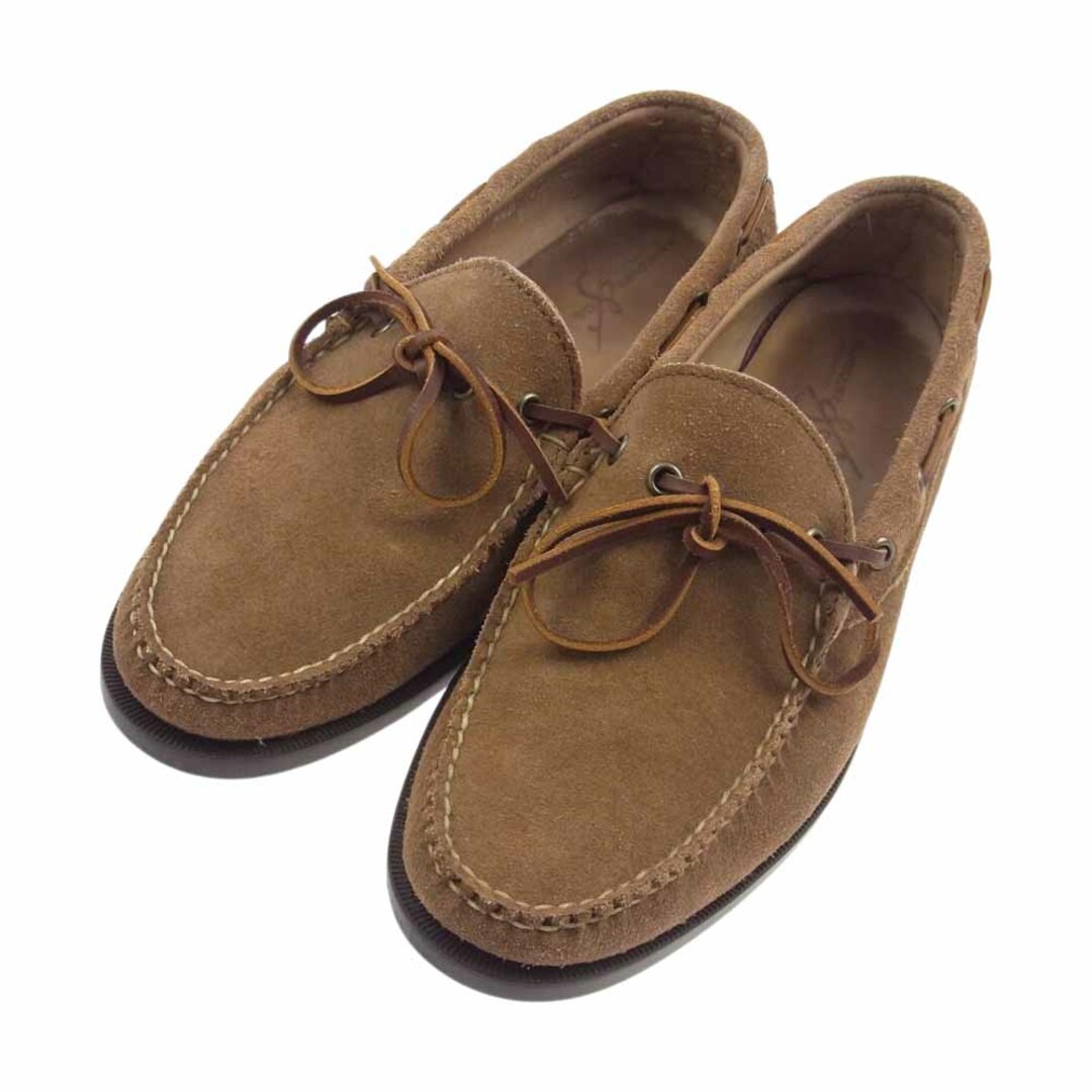 ランコート RANCOURT&Co ブーツ 43598 BEAMS ビームス別注 Gilman Camp Moc Khaki Suede スエード キャンプモック モカシン シューズ ライトブラウン系 9.5約29cm高さ