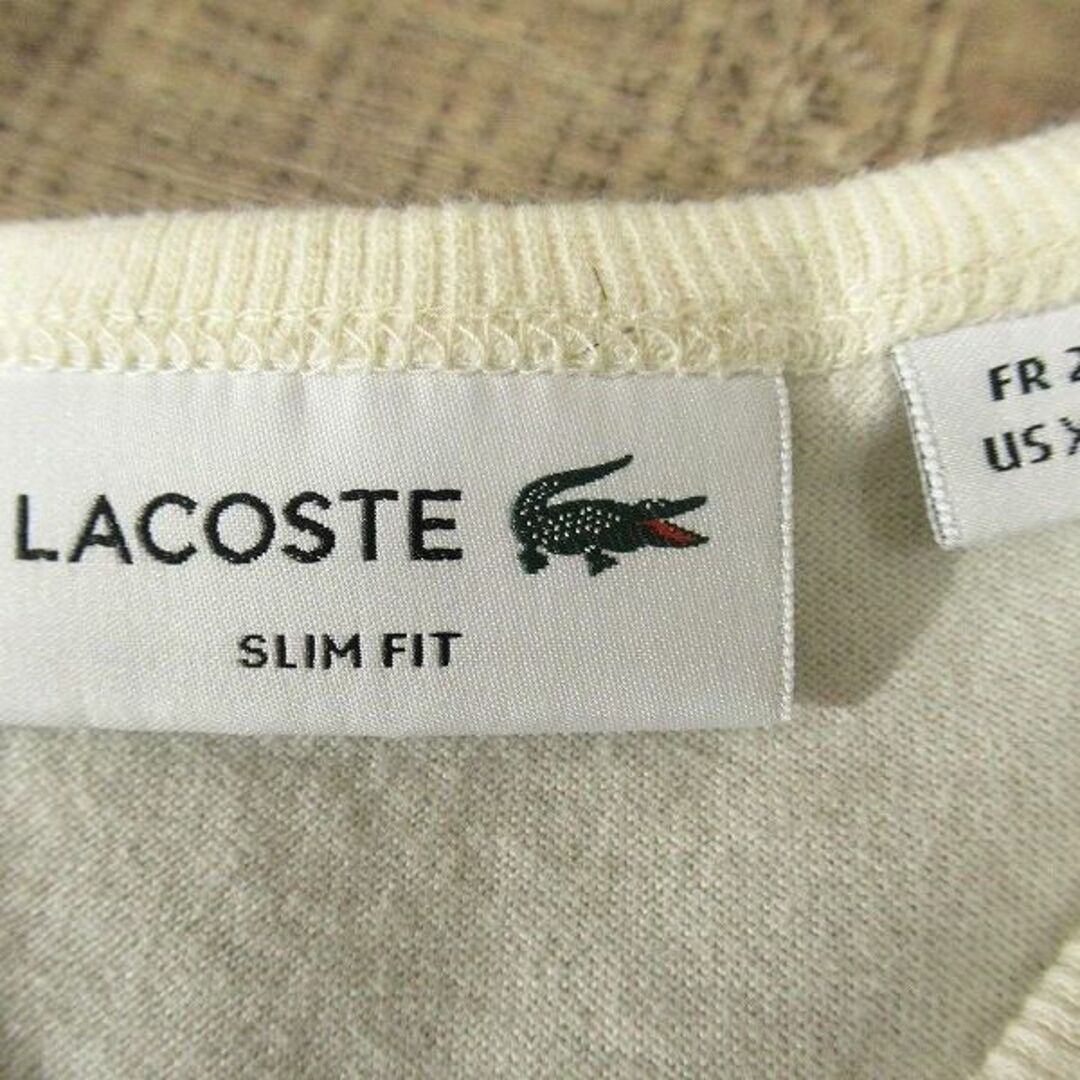 LACOSTE(ラコステ)のG② ラコステ TH632E ピマコットン Vネック Tシャツ アイボリー XS メンズのトップス(Tシャツ/カットソー(半袖/袖なし))の商品写真