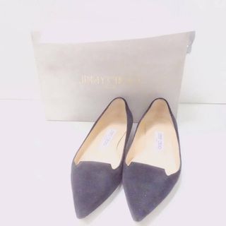 ジミーチュウ(JIMMY CHOO)のJIMMY CHOO ジミーチュウ パンプス 35.5 フラットシューズ スエード レディース AM5020C (ハイヒール/パンプス)