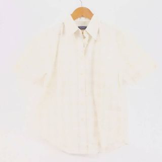 バーバリー(BURBERRY)の美品 BURBERRY バーバリー ブラウス M コットン100％ 半袖 チェック レディース AM5024A15 (シャツ/ブラウス(半袖/袖なし))