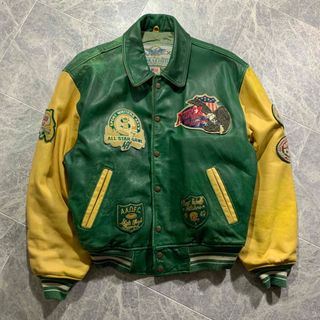 AVIREX - RARE VINTAGE AVIREX オールレザー スタジャンの通販 by