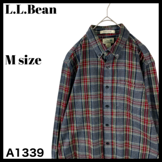 エルエルビーン(L.L.Bean)のエルエルビーン フランネルシャツ 長袖シャツ グレー タータンチェック メンズM(シャツ)