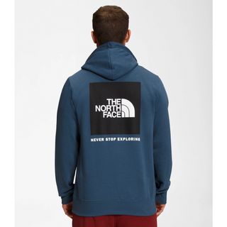 ザノースフェイス(THE NORTH FACE)のノースフェイス メンズパーカー 日本M ボックスNSEロゴパーカー ネイビー(パーカー)