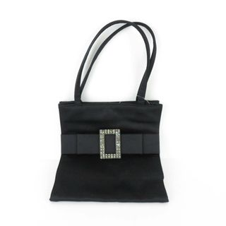 【未使用】 foxey フォクシー bag ハンドバッグ　ダブルサテン　ブラック