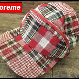 シュプリーム(Supreme)のG② 希少 USA製 シュプリーム パッチワーク チェック柄 メッシュ キャップ(キャップ)