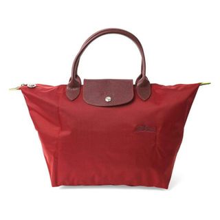 ロンシャン(LONGCHAMP)の新品 ロンシャン LONGCHAMP ハンドバッグ ル プリアージュ グリーン トップハンドルバッグ Mサイズ ルージュ(ハンドバッグ)