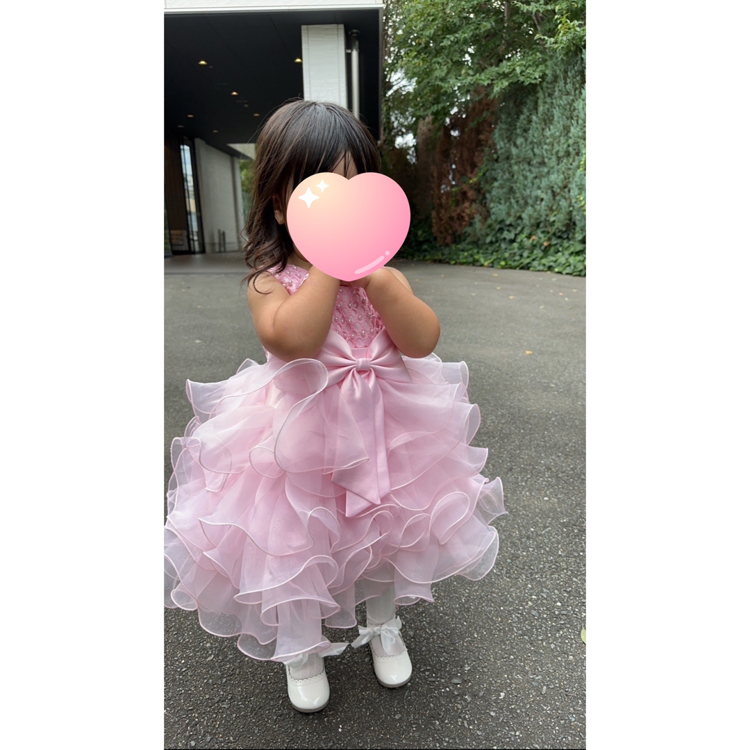 【値下げ】ベビー キッズ ドレス お呼ばれ 結婚式 キッズ/ベビー/マタニティのキッズ服女の子用(90cm~)(ドレス/フォーマル)の商品写真