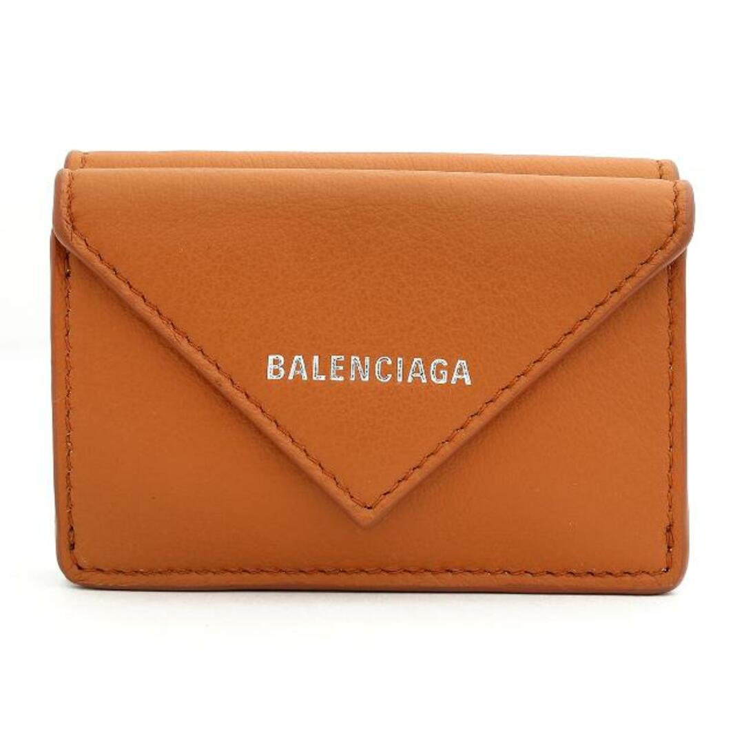 新品 バレンシアガ BALENCIAGA 3つ折り財布 ペーパー キャメル | フリマアプリ ラクマ