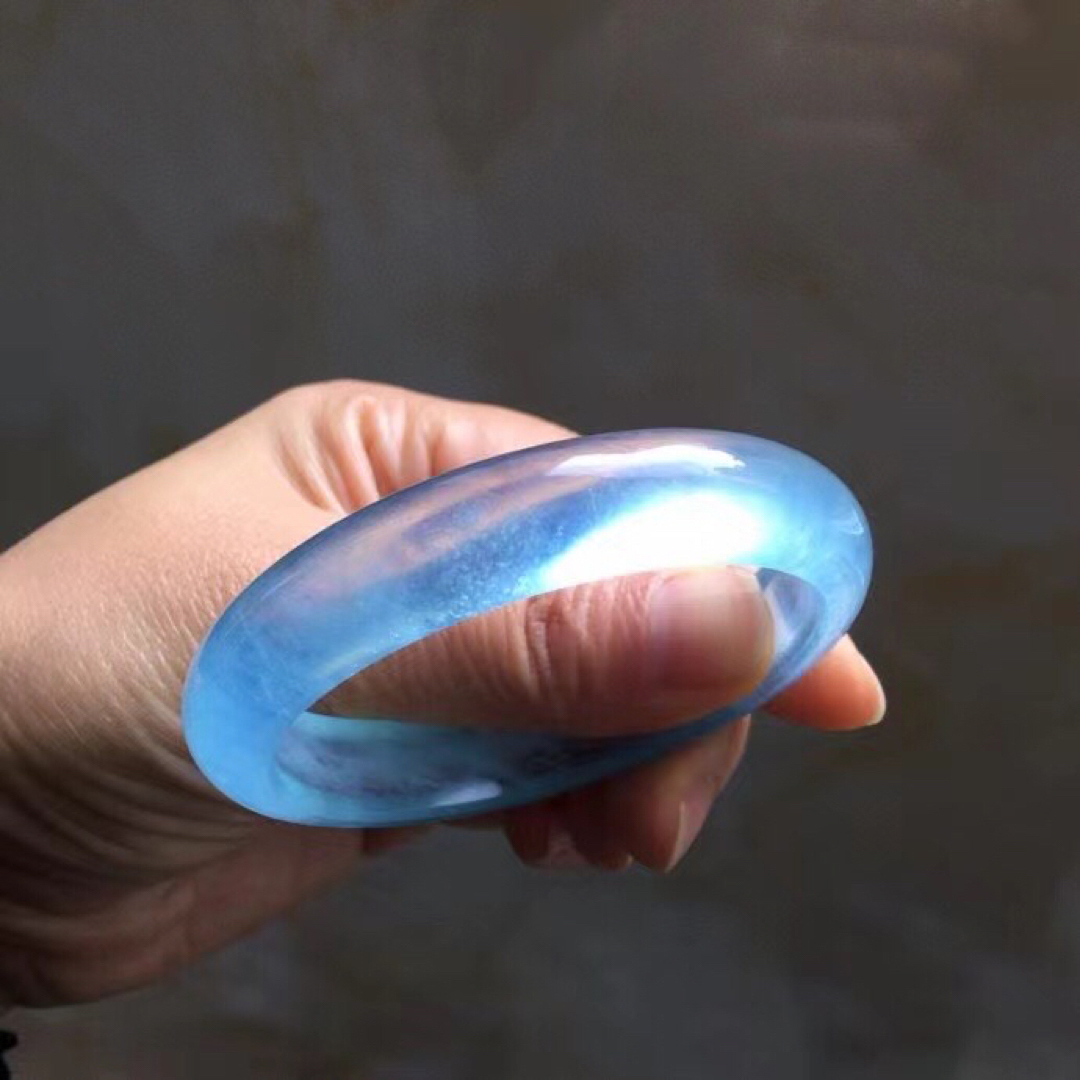天然】アクアマリン バングル 47.3g 天然】アクアマリン バングル 47.3g