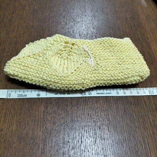 黄色手編み靴下(レッグウェア)