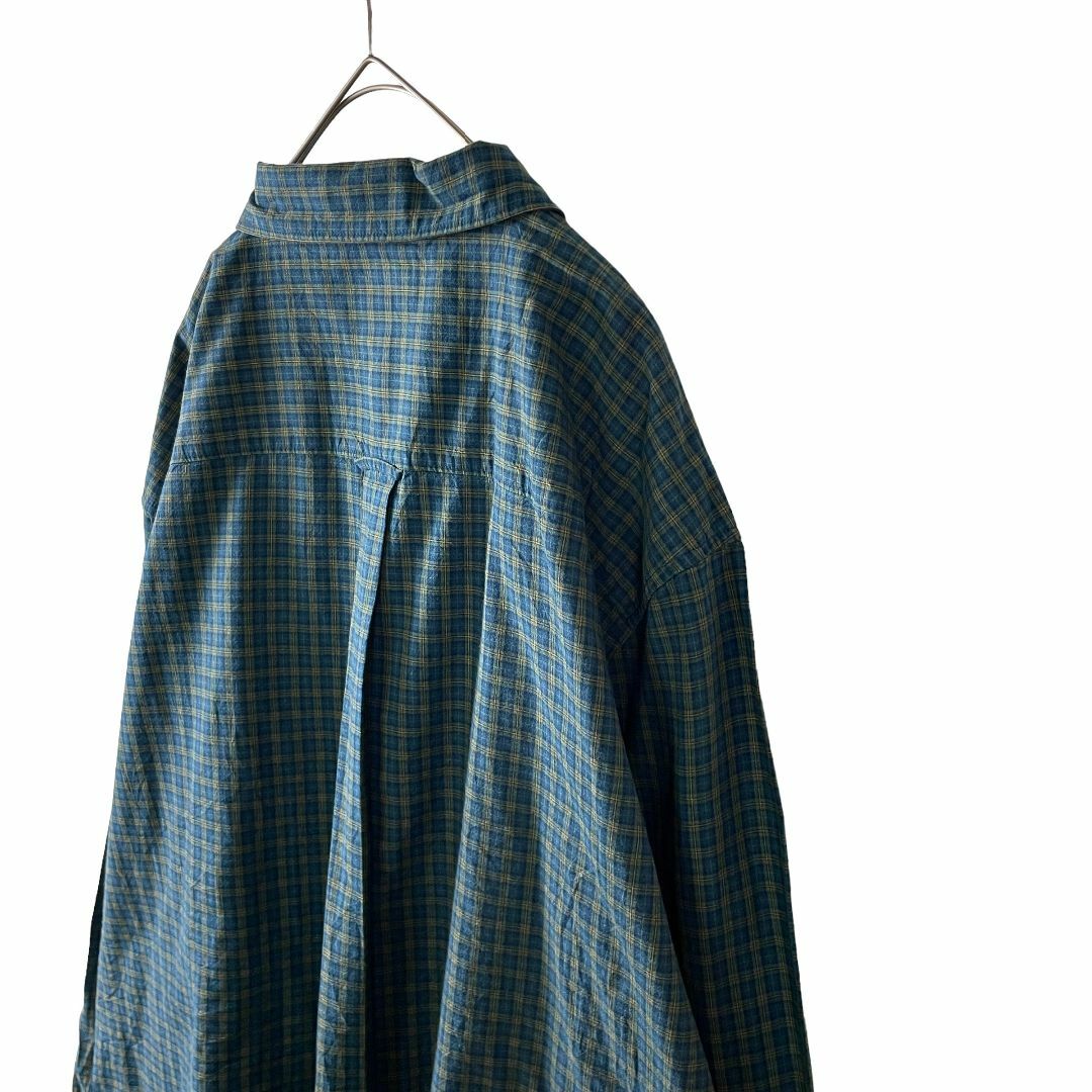 WOOLRICH(ウールリッチ)のビッグサイズ ウールリッチ メンズ 長袖ボタンダウンシャツ 緑 XXL チェック メンズのトップス(シャツ)の商品写真