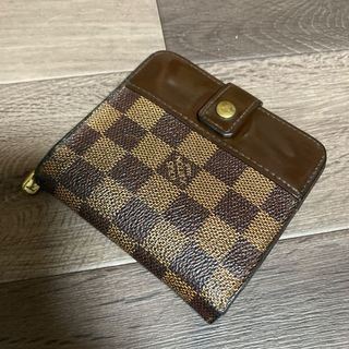 LOUIS VUITTON ダミエ エベヌ コンパクトジップ 折り財布 リペア済