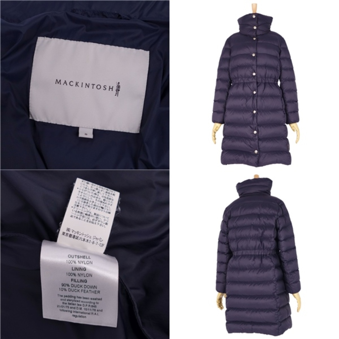 MACKINTOSH(マッキントッシュ)の美品 マッキントッシュ MACKINTOSH コート ジャケット ダウンコート 無地 アウター レディース 8(M相当) ネイビー レディースのジャケット/アウター(その他)の商品写真