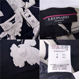 LEONARD - レオナール LEONARD FASHION ワンピース ロングスリーブ 花 