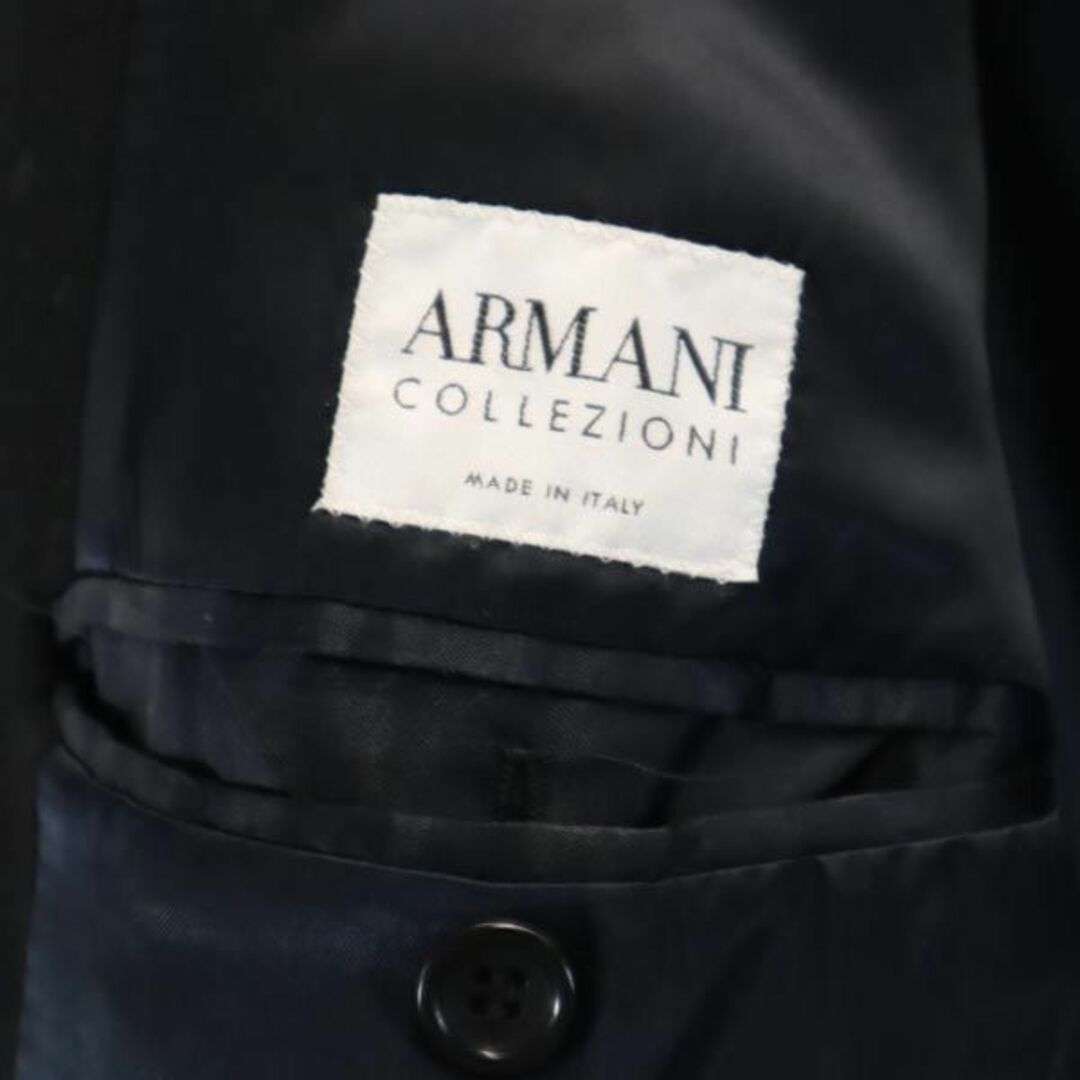 アルマーニ コレツィオーニ イタリア製 シルクウールブレンド チェスターコート 48R ブラック系 ARMANI COLLEZIONI メンズ 古着  【231120】