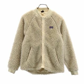 パタゴニア(patagonia)のパタゴニア アウトドア 長袖 ノーカラー ボアジャケット XL14 ベージュ系 patagonia キッズ 古着 【231120】(ジャケット/上着)