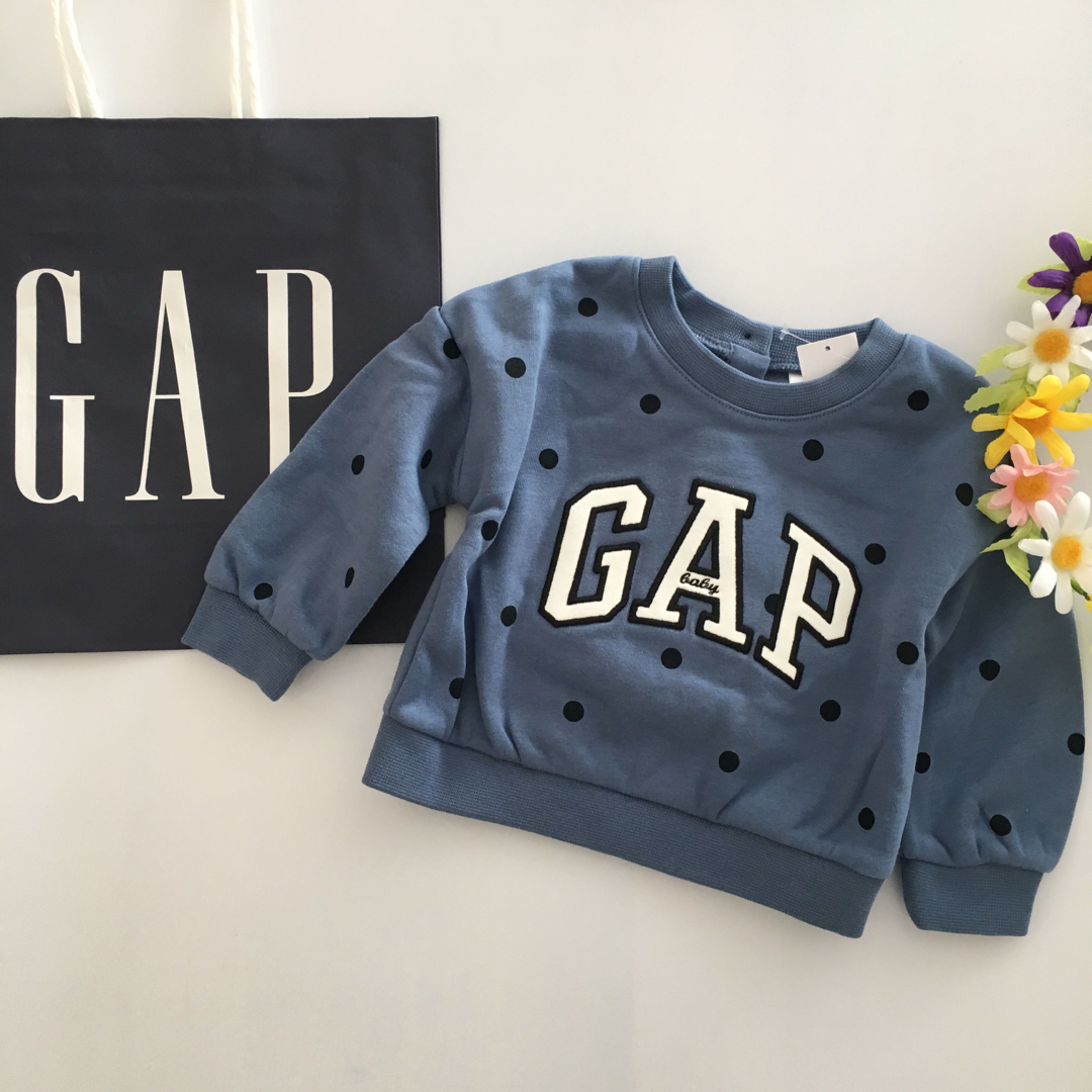 babyGAP(ベビーギャップ)の新品♡baby gap♡スウェット♡セットアップ♡ロゴ♡ドット/ユニクロ/ザラ/ キッズ/ベビー/マタニティのベビー服(~85cm)(トレーナー)の商品写真