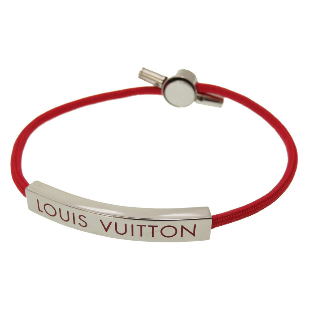 LOUIS VUITTON(ルイヴィトン)の美品 ルイ ヴィトン ブレスレ スペースLV M00274 レッド ブレスレット 赤 LV 0038 【中古】 LOUIS VUITTON メンズのアクセサリー(ブレスレット)の商品写真