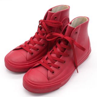 コンバース(CONVERSE)のコンバース レインシューズ オールスター ハイカット スニーカー レインブーツ 靴 23.5cm相当 レディース 4.5サイズ レッド CONVERSE(スニーカー)