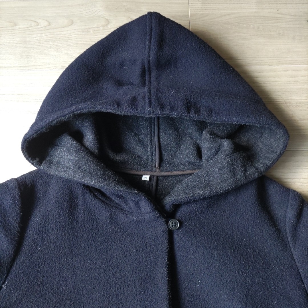 MUJI (無印良品)(ムジルシリョウヒン)のフード付き コート 無印良品 レディースのジャケット/アウター(ピーコート)の商品写真