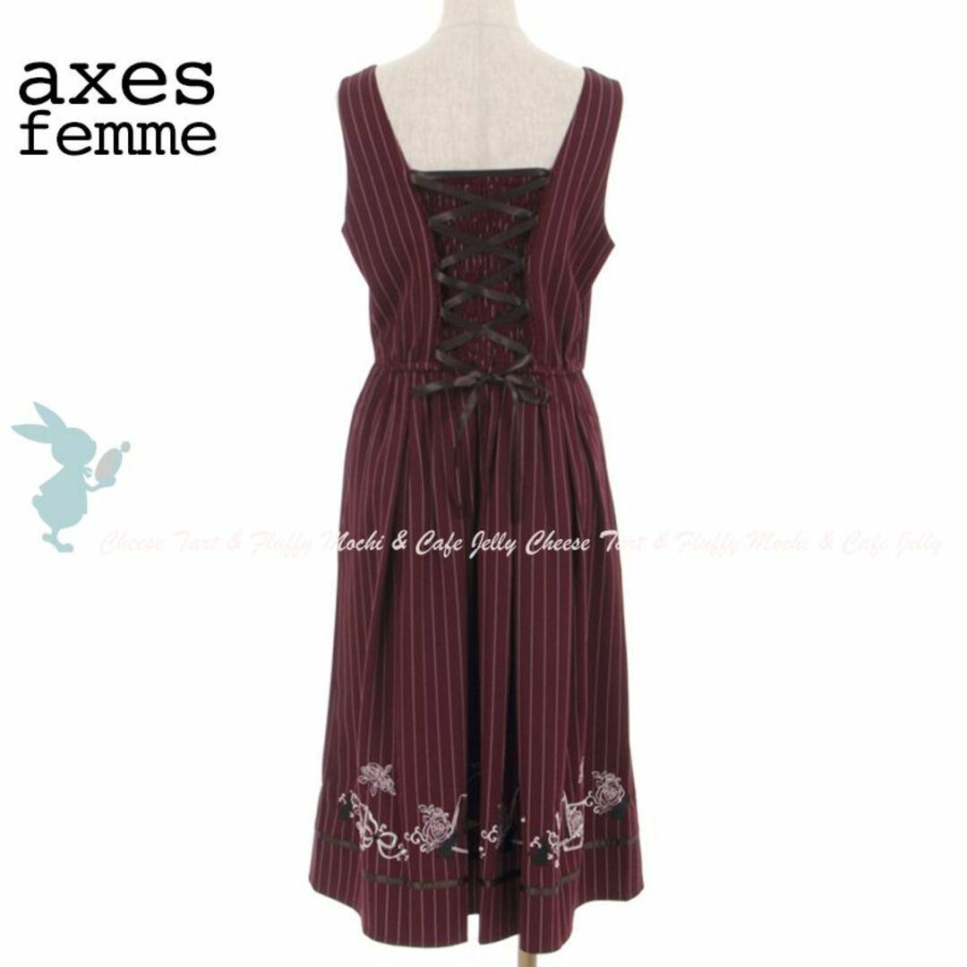 axes femme(アクシーズファム)のaxes femme ✨限定商品✨ ネコ×トランプ刺繍ジャンスカ レディースのワンピース(ひざ丈ワンピース)の商品写真