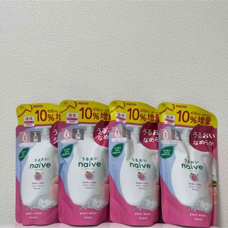 ナイーブ(naive（Kracie Home Products）)のナイーブ ボディソープ 桃の葉エキス配合 10%増量詰替用 418ml 4個　(ボディソープ/石鹸)