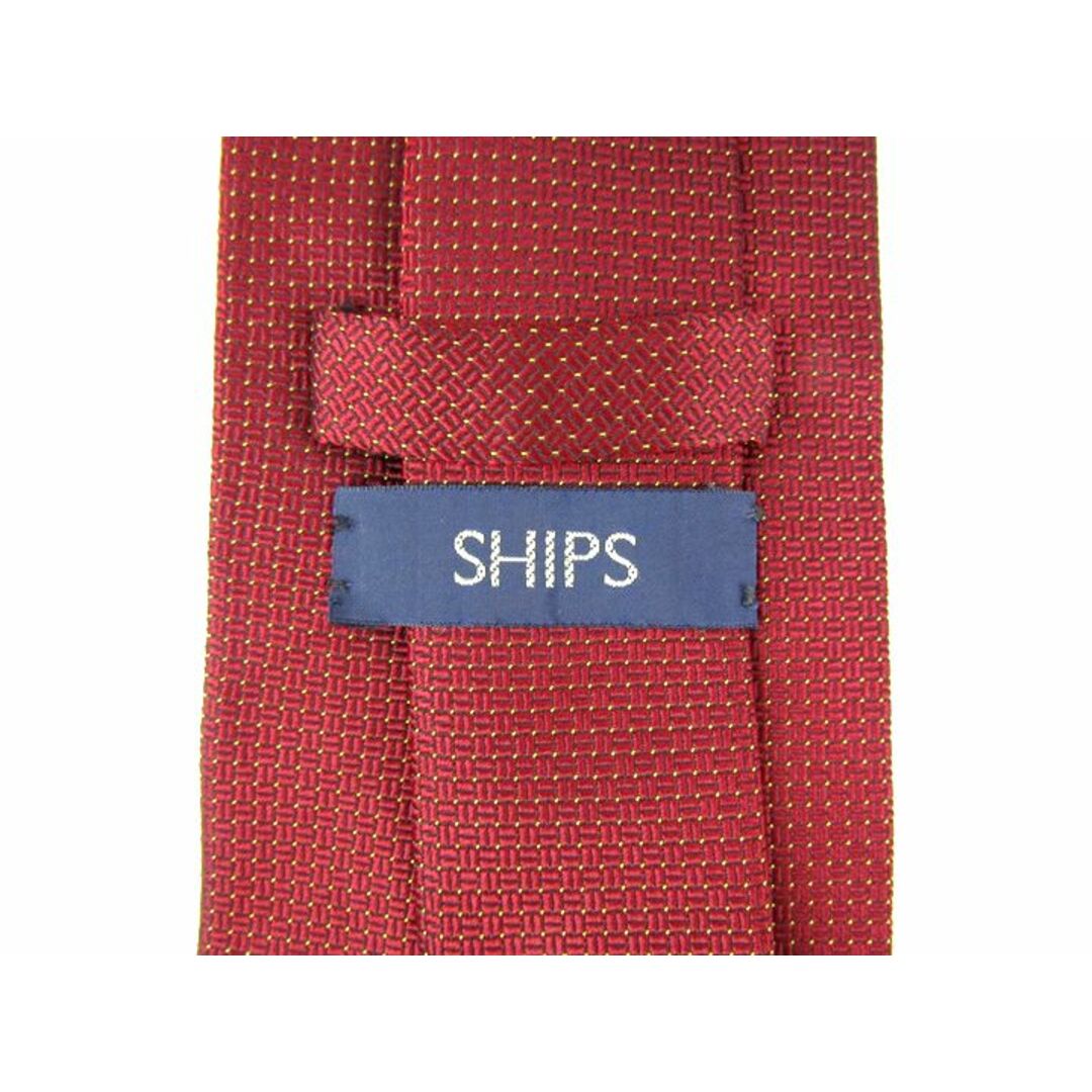 SHIPS(シップス)のシップス ブランドネクタイ 格子柄 シルク メンズ エンジ SHIPS メンズのファッション小物(ネクタイ)の商品写真