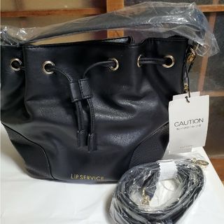 リップサービス(LIP SERVICE)の新品LlP.SERVICE. 2way ショルダーバッグ.黒(ショルダーバッグ)