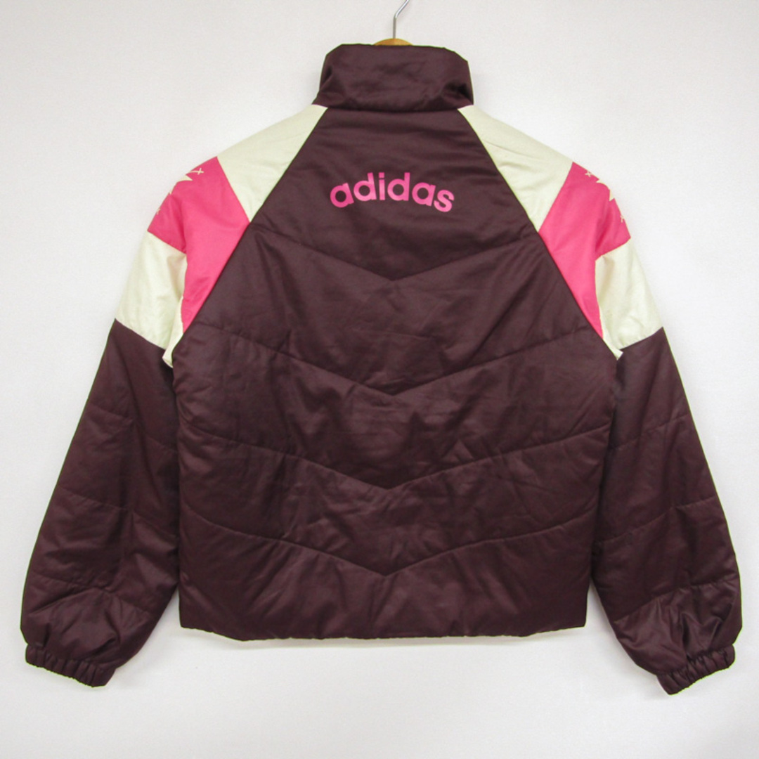 adidas(アディダス)のアディダス ナイロンジャケット ジャンパー 中綿入り アウター キッズ 女の子用 150サイズ ブラウン adidas キッズ/ベビー/マタニティのキッズ服女の子用(90cm~)(ジャケット/上着)の商品写真